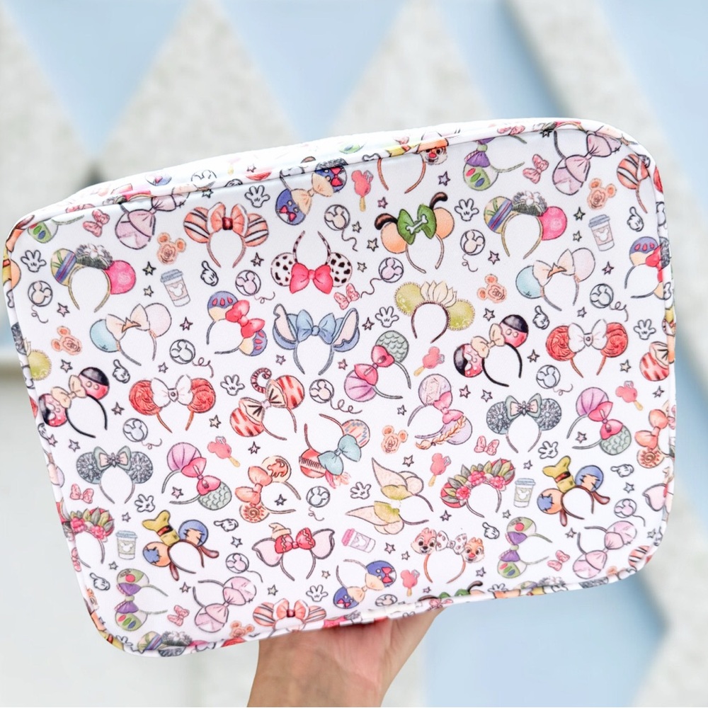 Disney jumbo ears pouch cosmetic case princess travel bag NWT